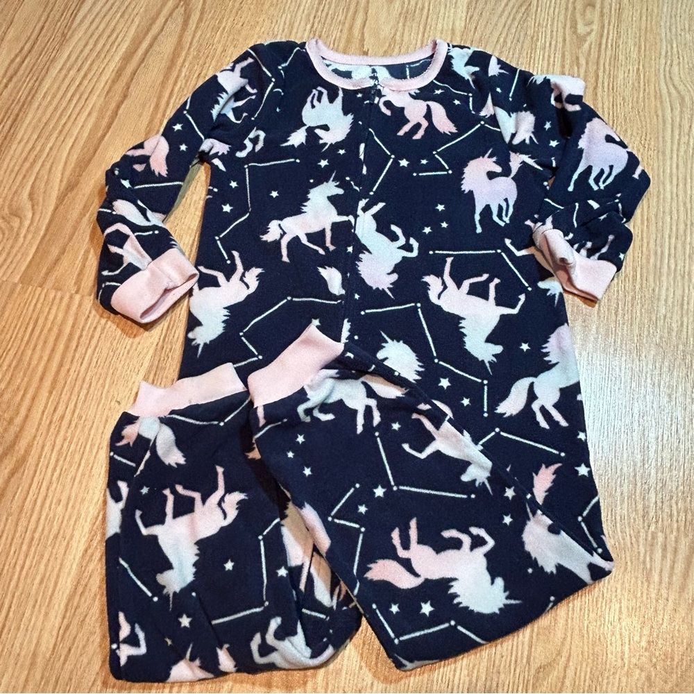 Carter's polar fleece unicorn one piece outfit 4 years